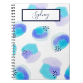 Wasserfarben-Pinselstriche-Notebook Notizblock (Vorderseite)