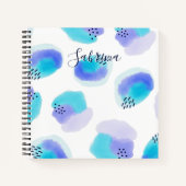Wasserfarben-Pinselstriche-Notebook Notizblock (Vorderseite)