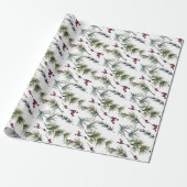 Wasserfarben-Poinsettien-Muster Geschenkpapier (Ungerollt)