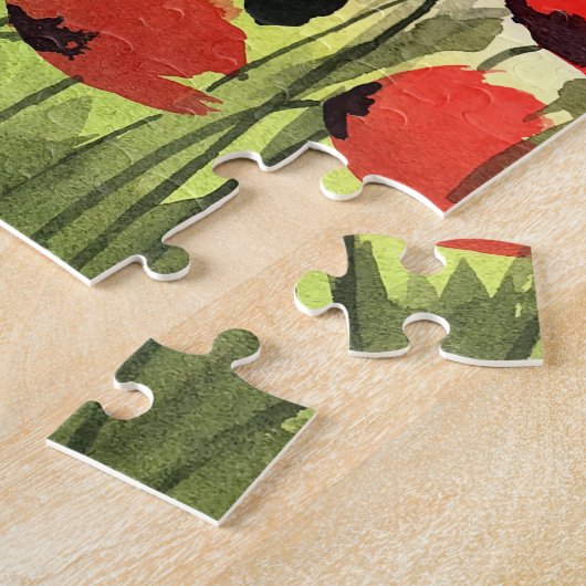 Wasserfarben "Poppies at Sunset" Puzzle (Seite)