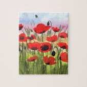 Wasserfarben "Poppies at Sunset" Puzzle (Vertikal)
