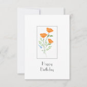 Wasserfarben-Poppies Bouquet Karte (Vorderseite)