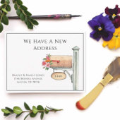 Wasserfarben-Postfach mit Blume Postkarte