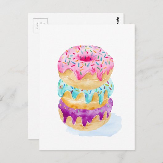 Wasserfarben Postkarte (Vorne/Hinten)