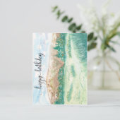 Wasserfarben-Postkarte für ihn, Wasserfarbengebirg Postkarte (Stehend Vorderseite)