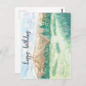 Wasserfarben-Postkarte für ihn, Wasserfarbengebirg Postkarte (Vorne/Hinten)