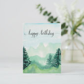 Wasserfarben-Postkarte für ihn, Wasserfarbengebirg Postkarte (Stehend Vorderseite)