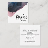 *~* Wasserfarben Psychische Medium Intuitive Leser Quadratische Visitenkarte (Vorne/Hinten)