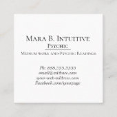 *~* Wasserfarben Psychische Medium Intuitive Leser Quadratische Visitenkarte (Rückseite)