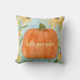 Wasserfarben Pumpkin Fall Pillow Herbst Kissen