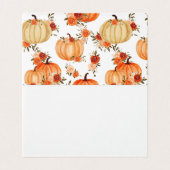 Wasserfarben Pumpkin Orange Floral Baby Dusche (Innenseite Aufgefaltet)