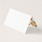 Wasserfarben Pumpkin Orange Floral Baby Dusche (Rückseite)