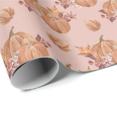 Wasserfarben-Pumpkins fallen Geschenkpapier (Rolleneckpunkt)