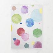 Wasserfarben Punkte 1 Dreifach Gefaltete Karte (Cover)