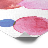 Wasserfarben Punkte 1 Poster (Ecke)