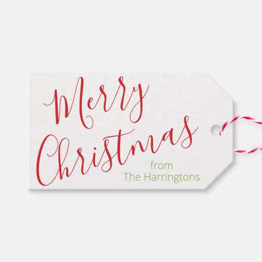 Wasserfarben-Punkte & Weihnachtszettel für Skripte Geschenkanhänger (Vorderseite (Horizontal))