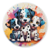 Wasserfarben - Puppen Keramikknauf (Vorderseite)