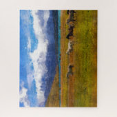 Wasserfarben-Puzzle mit Wildpferden Puzzle (Vertikal)