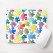 Wasserfarben Puzzleteile Mousepad (Mit Mouse)