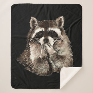 Wasserfarben Raccoon Blown Kisses Fantastische Ber Sherpadecke