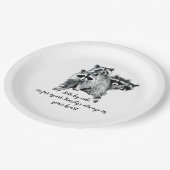 Wasserfarben-Raccoon-Familie Inspiration Zitat Pappteller (Schrägansicht)