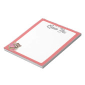 Wasserfarben-Raccoon-Korallen personalisieren vom Notizblock (Rotiert)