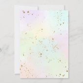 Wasserfarben Rainbow Baby Dusche Einladung (Rückseite)