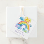 Wasserfarben Rainbow Baby Dusche Geschenkanhänger (Beispiel)