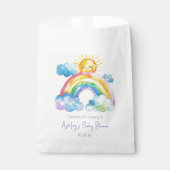Wasserfarben Rainbow Baby Dusche Geschenktütchen (Vorderseite)