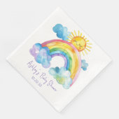 Wasserfarben Rainbow Baby Dusche Serviette (Ecke)