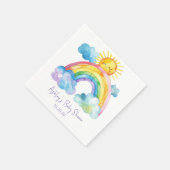 Wasserfarben Rainbow Baby Dusche Serviette (Ecke)