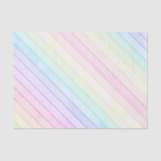 Wasserfarben Rainbow Pastel Streifen Geschenk Gewe Seidenpapier (Vorderseite)
