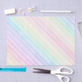 Wasserfarben Rainbow Pastel Streifen Geschenk Gewe Seidenpapier (Handwerk)
