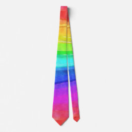 Wasserfarben Rainbow Stripes Necktie Krawatte