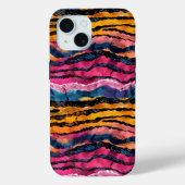 Wasserfarben Rainbow Tiger Streifen Case-Mate iPhone Hülle (Rückseite)
