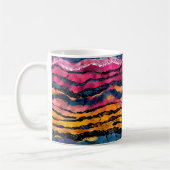 Wasserfarben Rainbow Tiger Streifen Kaffeetasse (Links)