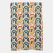 Wasserfarben-Rainbows-Erdtöne Geschirrtuch (Vertikal)