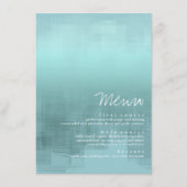 Wasserfarben-Reflektionen Menü Aquamarine ID774 Menükarte (Vorderseite)