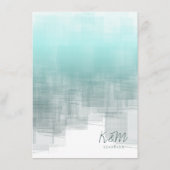 Wasserfarben-Reflektionen Menü Aquamarine ID774 Menükarte (Rückseite)