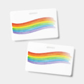 Wasserfarben Regenbogen Ausweis (Vorder- & Rückseite)