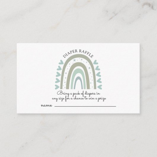 Wasserfarben Regenbogen Blue Baby Dusche Windeln W Begleitkarte (Vorderseite)