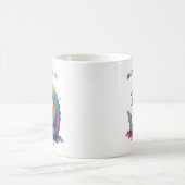 Wasserfarben-Regenbogen-Cute-Faultier-Computing Kaffeetasse (Mittel)
