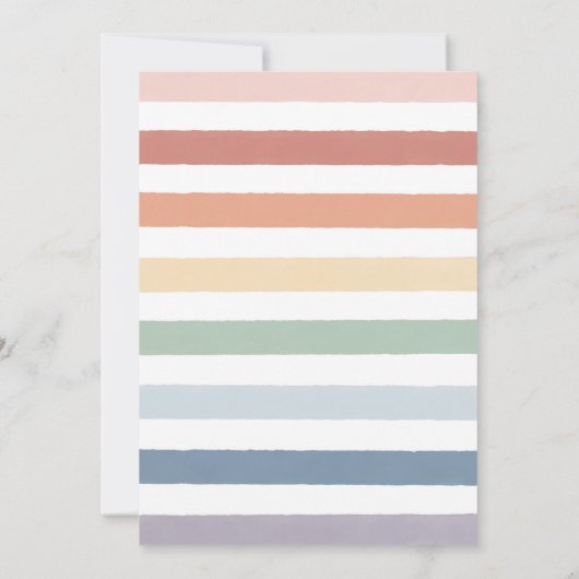 Wasserfarben-Regenbogen-Gender Neutral-Baby-Dusche Einladung (Rückseite)