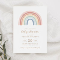 Wasserfarben-Regenbogen-Gender Neutral-Baby-Dusche