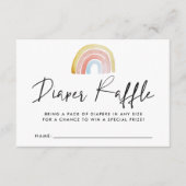 Wasserfarben-Regenbogen-Kinderdusche Windeln-Wicke Begleitkarte (Vorderseite)