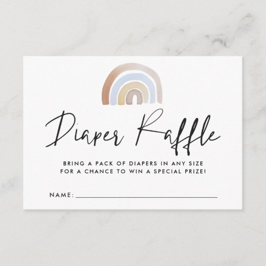 Wasserfarben-Regenbogen-Kinderdusche Windeln-Wicke Begleitkarte (Vorderseite)