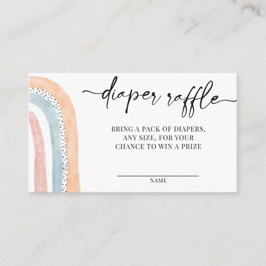 Wasserfarben-Regenbogen-Kinderdusche Windeln Winde Begleitkarte (Vorderseite)