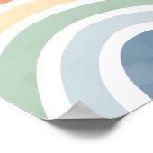 Wasserfarben-Regenbogen-Kinderzimmer Poster (Ecke)