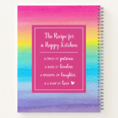 Wasserfarben Regenbogen Mädchen Kinder Kochbuch Re Notizblock (Rückseite)