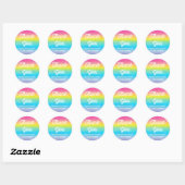 Wasserfarben-Regenbogen-Party Danke Stickers (Blatt)